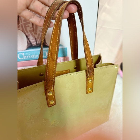 LOUIS VUITTON SMALL HAND BAG/ light yellow color comes with COA bundle - Picture 15 of 16